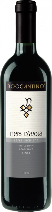 На фото изображение Boccantino Nero dAvola, Terre Siciliane IGT, 2019, 0.75 L (Боккантино Неро дАвола, 2019 объемом 0.75 литра)