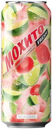 На фото изображение Mojito Strawberry, in can, 0.5 L (Мохито Клубничный, в жестяной банке объемом 0.5 литра)