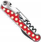 Vin Bouquet, 2 Lever Corkscrew, Red with Beige Dots