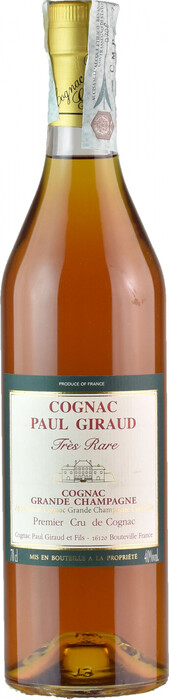 На фото изображение Paul Giraud, Tres Rare Grande Champagne Premier Cru, 0.7 L (Поль Жиро, Тре Рар Гранд Шампань Премье Крю объемом 0.7 литра)