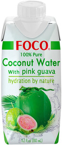 FOCO Coconut Water with Pink Guava, 0.33 L