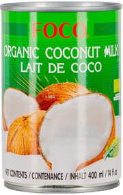 FOCO Organic Coconut Milk, in can, 400 ml