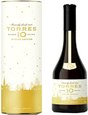 Испанский бренди Torres 10 Gran Reserva, gift box Winter Edition, 0.7 л