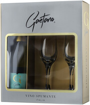 Gaetano Moscato, gift set with 2 glasses
