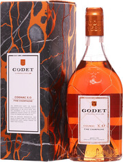 На фото изображение Godet XO, Fine Champagne AOC, gift box, 0.7 L (Годе ХО, Фин Шампань, в подарочной коробке объемом 0.7 литра)