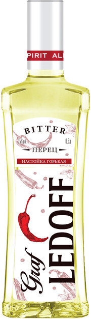 На фото изображение Graf Ledoff Pepper, Bitter, 0.5 L (Граф Ледофф Перец, настойка горькая объемом 0.5 литра)