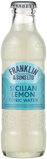 На фото изображение Franklin & Sons, Sicilian Lemon Tonic, 0.2 L (Франклин & Санс, Сицилийский Лимон Тоник объемом 0.2 литра)