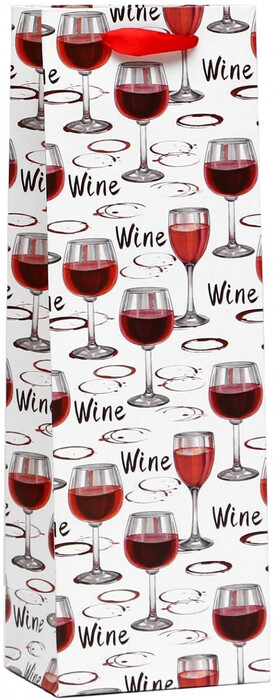 На фото изображение На фото изображение Bag for 1 bottle of wine, Wine Glasses (Пакет на 1 бутылку вина, Винные Бокалы)