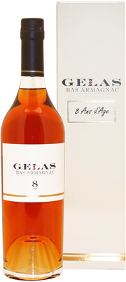 In the photo image Gelas, Bas Armagnac 8 ans, gift box, 0.7 L