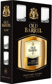 SSB, Fathers Old Barrel 5 Years Old, gift set with 2 shots