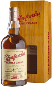 Glenfarclas 2001 Family Casks (56,5%), wooden box, 0.7 л