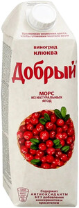 Добрый Виноград-Клюква, морс, 1 л
