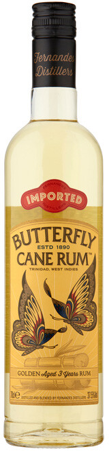 На фото изображение Butterfly Cane Rum, 0.75 L (Батерфлай Кэйн объемом 0.75 литра)