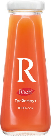 На фото изображение Rich Grapefruit, Glass, 0.2 L (Рич Грейпфрут, в стеклянной бутылке объемом 0.2 литра)