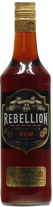 На фото изображение Rebellion Premium Black Superior, 0.7 L (Ребеллион Премиум Блэк Супериор объемом 0.7 литра)