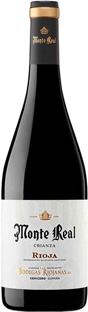 На фото изображение Monte Real Crianza, Rioja DOC, 2018, 0.75 L (Монте Реал Крианца, 2018 объемом 0.75 литра)