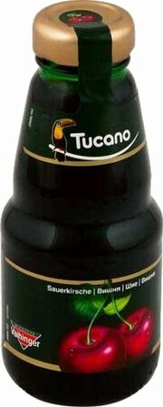 На фото изображение Tucano, Kirschnektar, 0.2 L (Тукано, вишневый нектар объемом 0.2 литра)