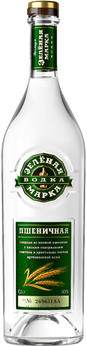 На фото изображение Зелёная Марка Пшеничная, объемом 0.7 литра (Green Mark Wheat 0.7 L)