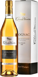 Claude Thorin Folle Blanche Vintage, Cognac Grande Champagne AOC, 2000, gift box, 0.7 л