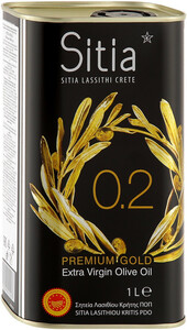 Sitia Premium Gold Extra Virgin Olive Oil 0.2%, in can, 1 л