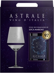 Astrale Rosso, gift box with glass