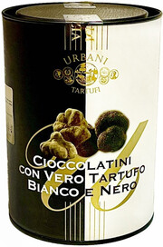 Шоколад Urbani Tartufi, Cioccolatini con Vero Tartufo Bianco e Nero, in tube, 100 г