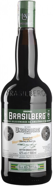 На фото изображение Underberg, Brasilberg Bitter, 1 L (Бразилберг Биттер объемом 1 литр)