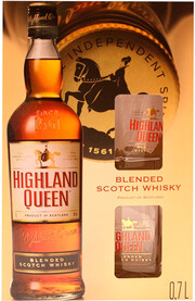 Highland Queen, gift box with 2 glasses