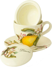 Nuova Cer, Lemons Cup & Saucer, set of 4 pcs