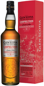 Glen Scotia 10 Years, Bordeaux Red Wine Cask Finish, gift box, 0.7 L