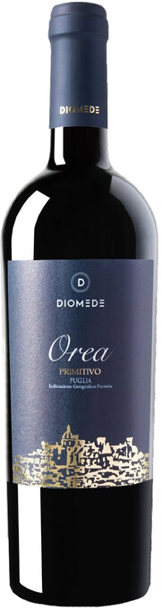 На фото изображение Cantina Diomede, Orea Primitivo, Puglia IGP, 2020, 0.75 L (Кантина Диомеде, Ореа Примитиво, 2020 объемом 0.75 литра)