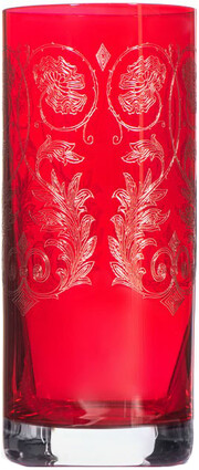 На фото изображение Rona, Classic Juice Glass, Red, set of 6 pcs, 0.3 L (Рона, Классик Стакан для Сока, Красный, набор из 6 шт. объемом 0.3 литра)