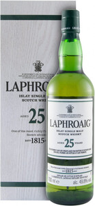 Виски Laphroaig 25 Years Old (49,8%), gift box, 0.7 л