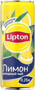 Газированная вода Lipton Ice Tea Lemon, in can, 250 мл