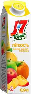 Джей-7 Тонус Персик-Яблоко-Апельсин, Тетра Пак, 0.9 л