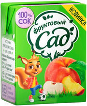 На фото изображение Fruktovyy Sad Apple-Nectarine-Peach, Tetra Pak, 0.2 L (Фруктовый Сад Яблоко-Нектарин-Персик, тетра пак объемом 0.2 литра)