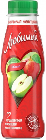 На фото изображение Lybimiy Apple, PET, 0.3 L (Любимый Яблоко, ПЭТ объемом 0.3 литра)