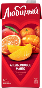 Сок Любимый Апельсиновое Манго, Тетра пак, 0.95 л