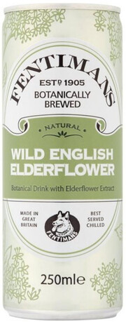 На фото изображение Fentimans Wild English Elderflowe, in can, 0.25 L (Фентиманс Дикая Бузина, в жестяной банке объемом 0.25 литра)