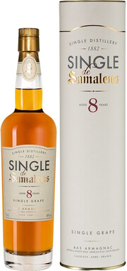 In the photo image Single de Samalens 8 Years Old, Bas Armagnac AOC, in tube, 0.7 L