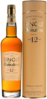 In the photo image Single de Samalens 12 Years Old, Bas Armagnac AOC, in tube, 0.7 L