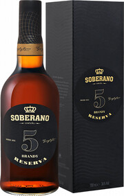 На фото изображение Soberano 5, gift box, 0.7 L (Соберано 5, в подарочной коробке объемом 0.7 литра)