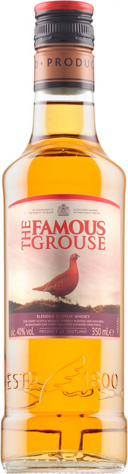 На фото изображение The Famous Grouse Finest, 0.35 L (Фэймос Граус Файнест в маленьких бутылках объемом 0.35 литра)