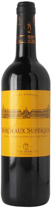 На фото изображение Cheval Quancard, Bordeaux Superieur AOC, 2019, 0.75 L (Шеваль Канкар, Бордо Суперьор, 2019 объемом 0.75 литра)