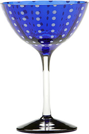 На фото изображение Zafferano Perle, Cocktail Blu, 0.23 L (Дзафферано Перле, Бокал для коктейлей синий объемом 0.23 литра)