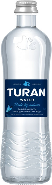 На фото изображение Turan Sparkling, Glass, 0.5 L (Туран Газированная, в стеклянной бутылке объемом 0.5 литра)