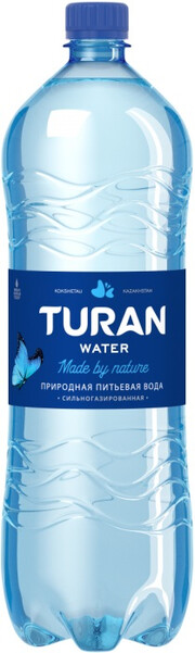 На фото изображение Turan Sparkling, PET, 1.5 L (Туран Газированная, в пластиковой бутылке объемом 1.5 литра)