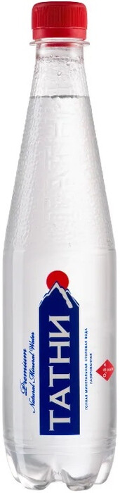 На фото изображение Татни Газированная, ПЭТ, объемом 0.5 литра (Tatni Sparkling, PET 0.5 L)