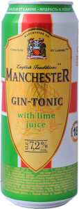Manchester Gin-tonic with Lime juice, in can, 0.45 л