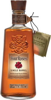 На фото изображение Four Roses Single Barrel, 0.7 L (Фо Роузес Сингл Баррел в бутылках объемом 0.7 литра)